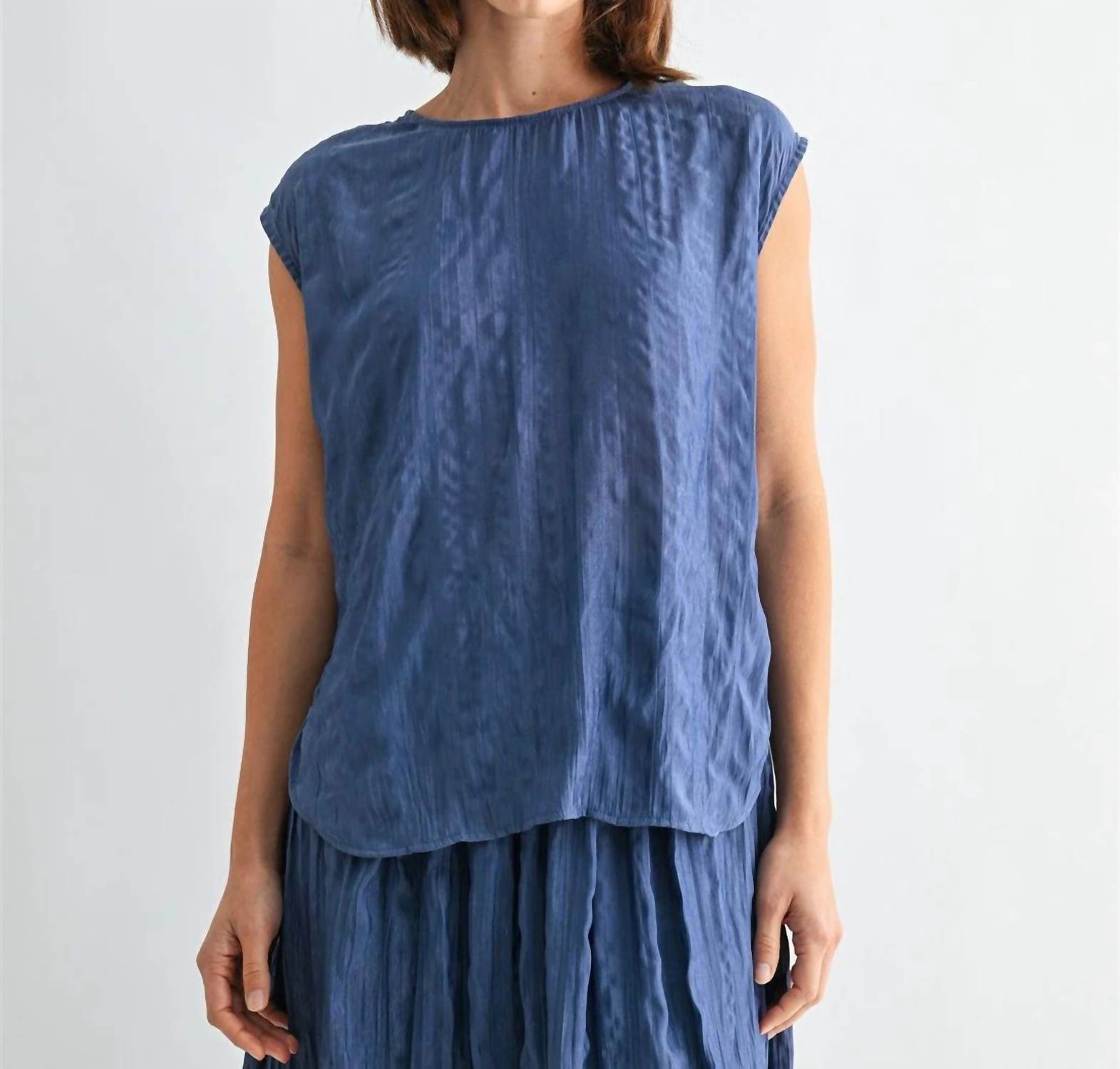 Fun 2 Fun - Madison Crinkle Satin Top
