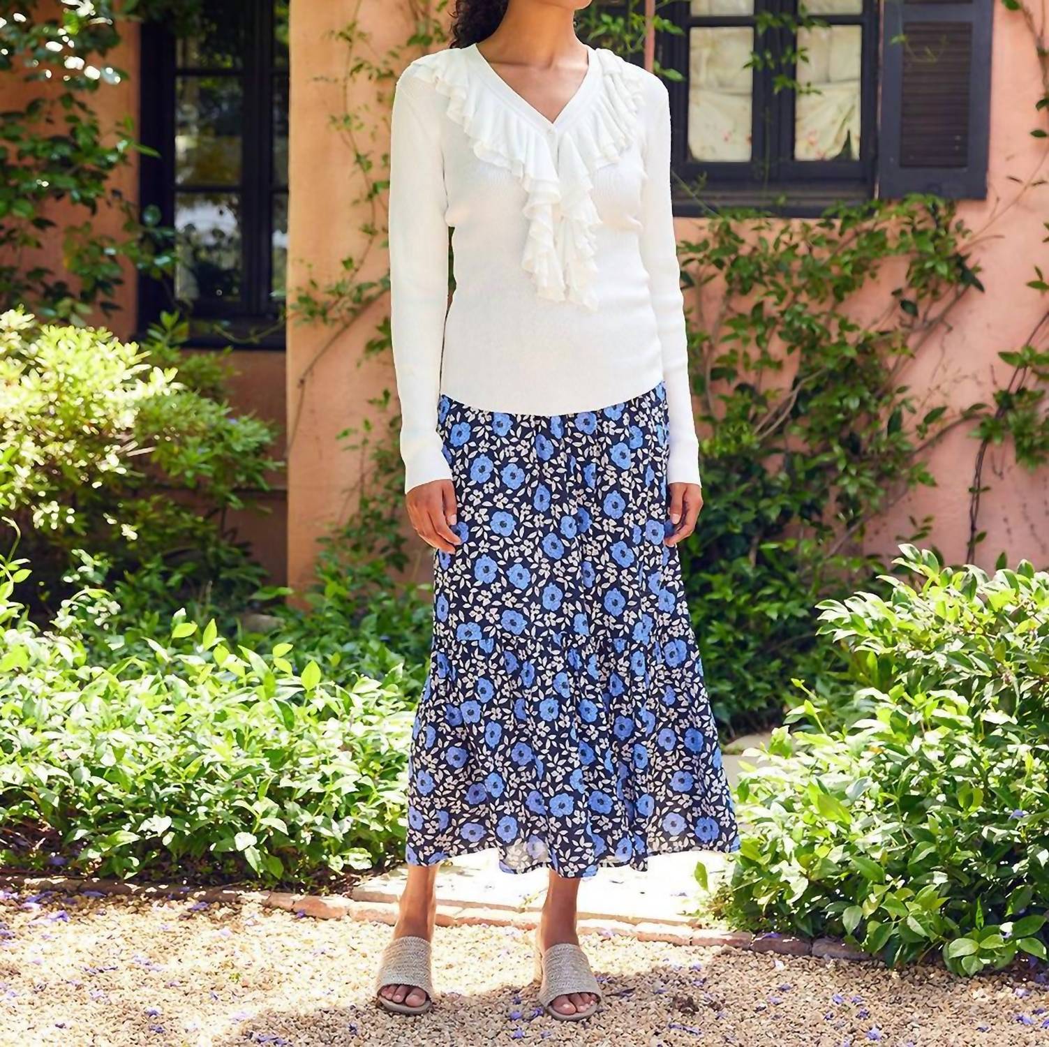 Karen Kane - Front Slit Midi Skirt