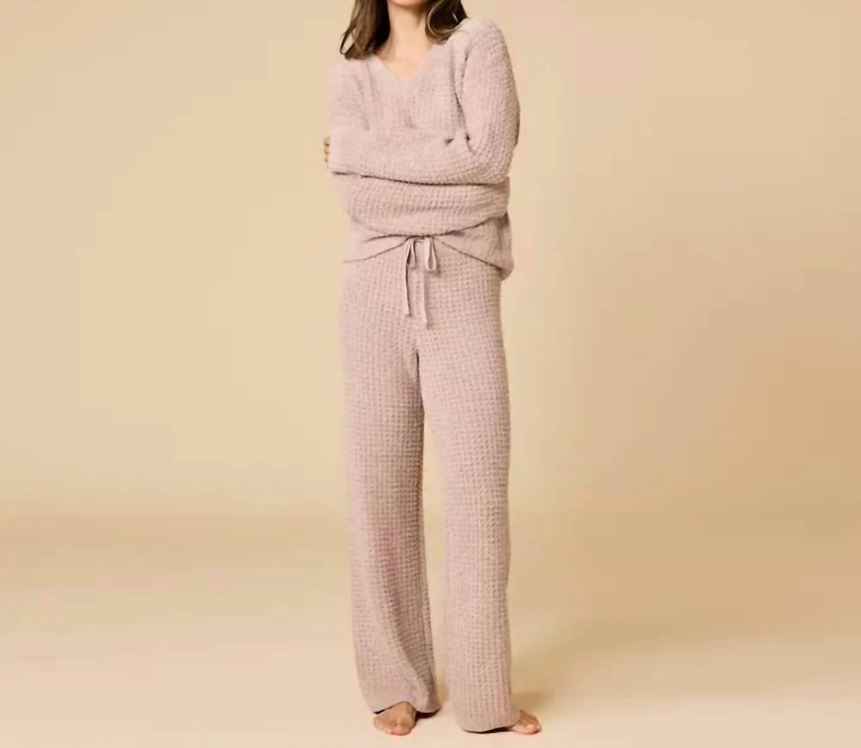 Softies - Marshmallow Waffle V-Neck Lounge Set