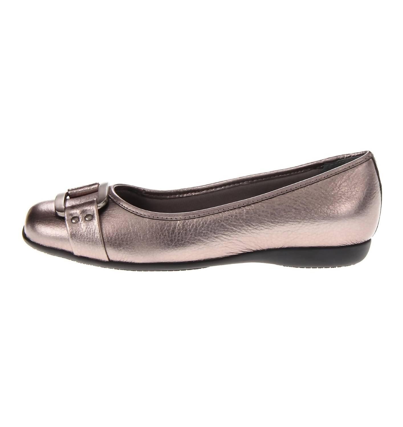 Trotters Women's Sizzle Ballet Flat in pewter - women's flats - detail view