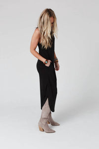 Three Bird Nest - Cassie Sleeveless Pocket Slinky Maxi Dress