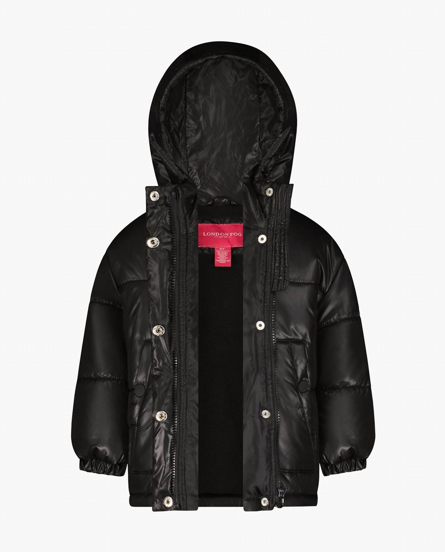 London Fog - Girls Zip-front Heavy Weight Puffer Jacket