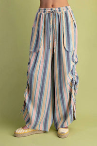 Easel - Striped Gauze Pants