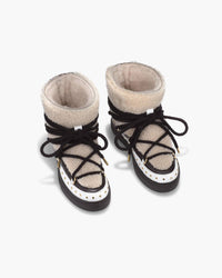 Inuikii Women's Curly Rock Winter Boots in cream - women's shoe - alternate view