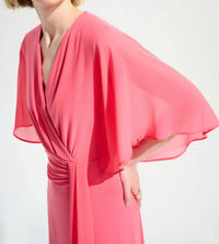 Joseph Ribkoff - Surplice Neck Fit And Flare Dress
