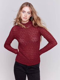 Charlie B - Long Sleeve Mock Neck Top