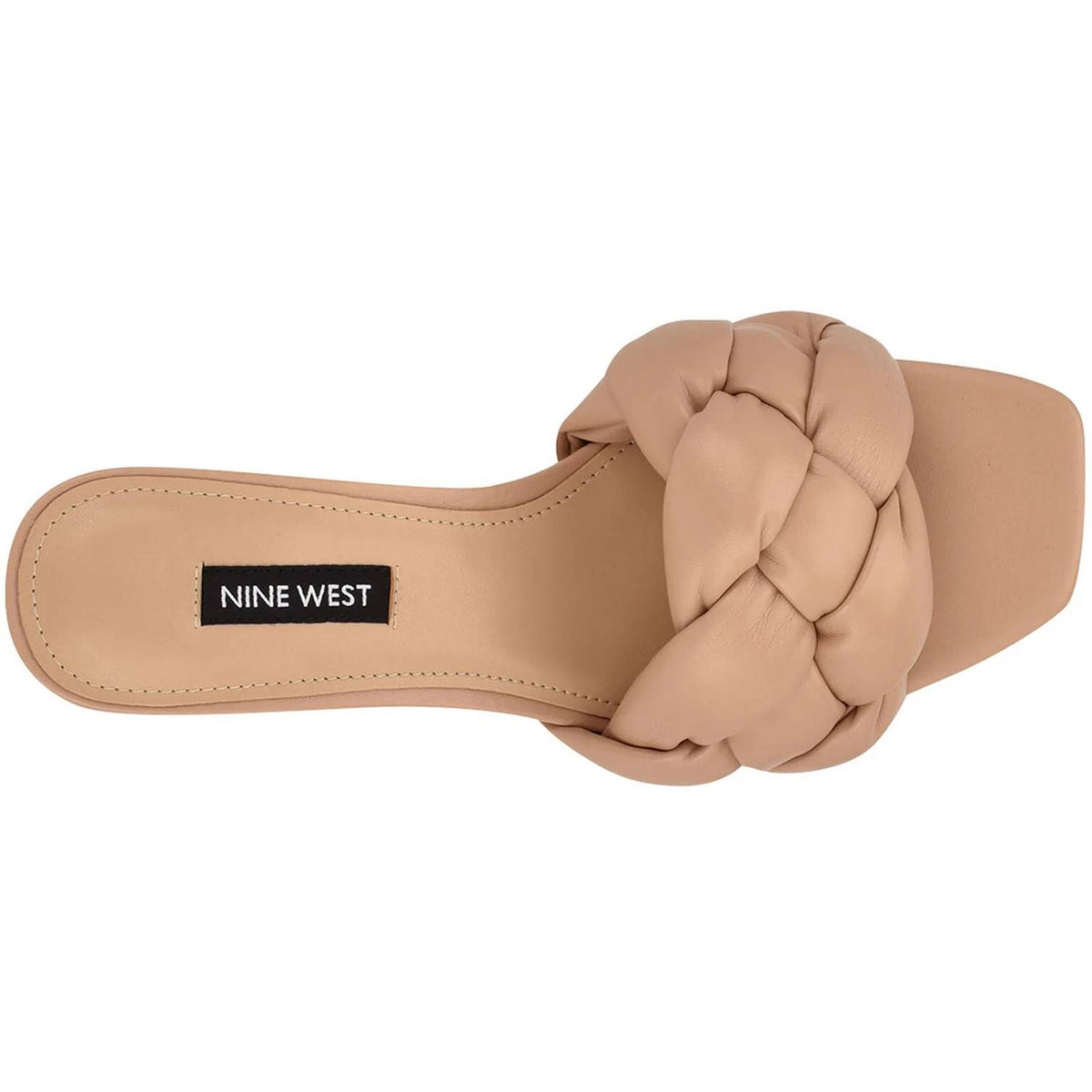 Nine West - Women's Gotti3 Braided Block Heel Slide Sandals