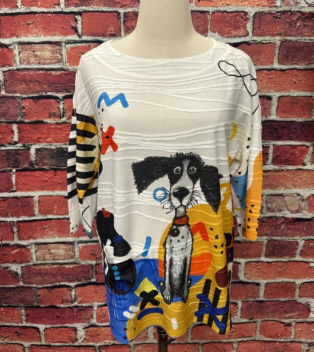Inoah - Playful Pup Graphic Pullover Tunic