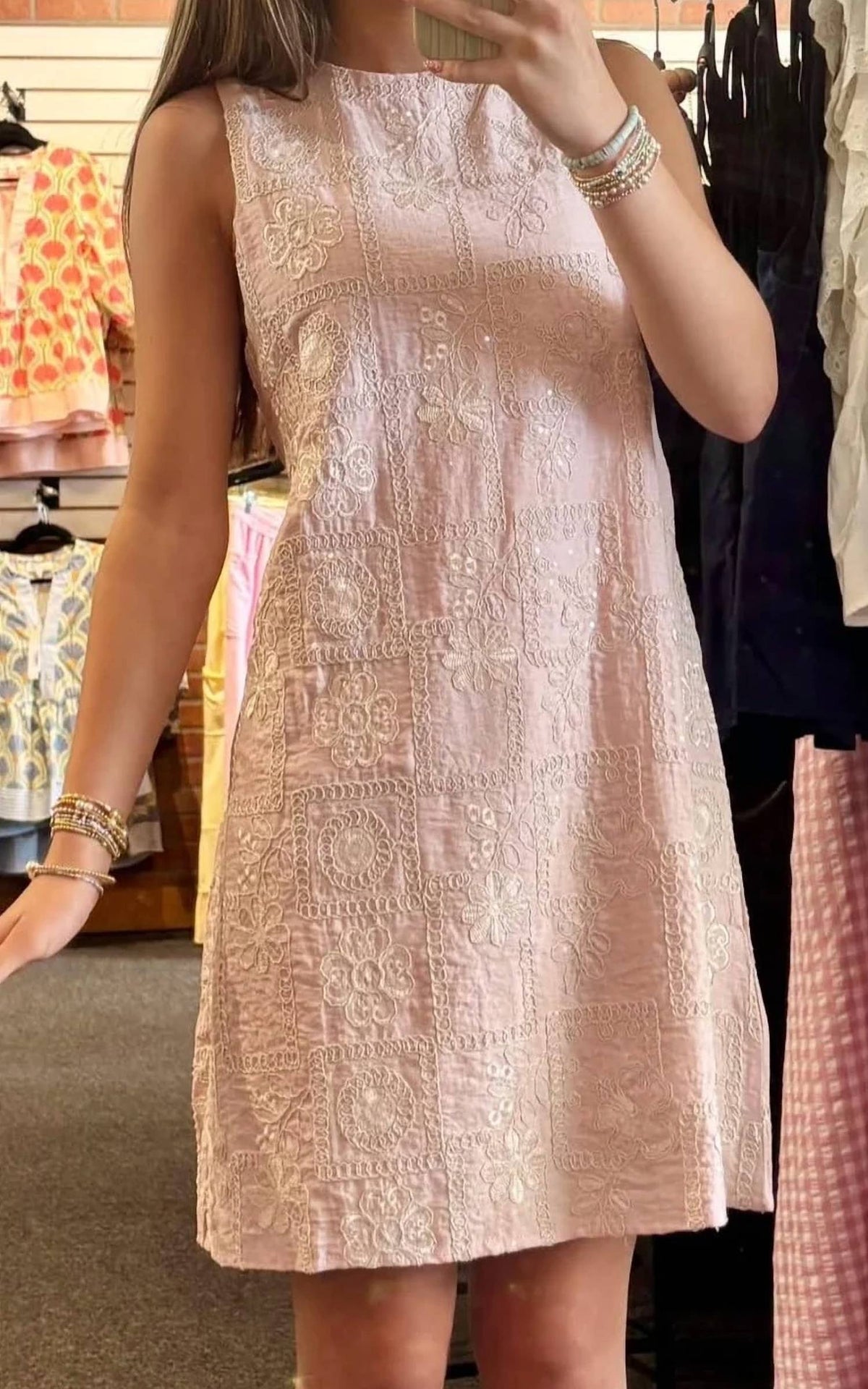 Tcec - Aubrey Embroidered Floral Mini Dress