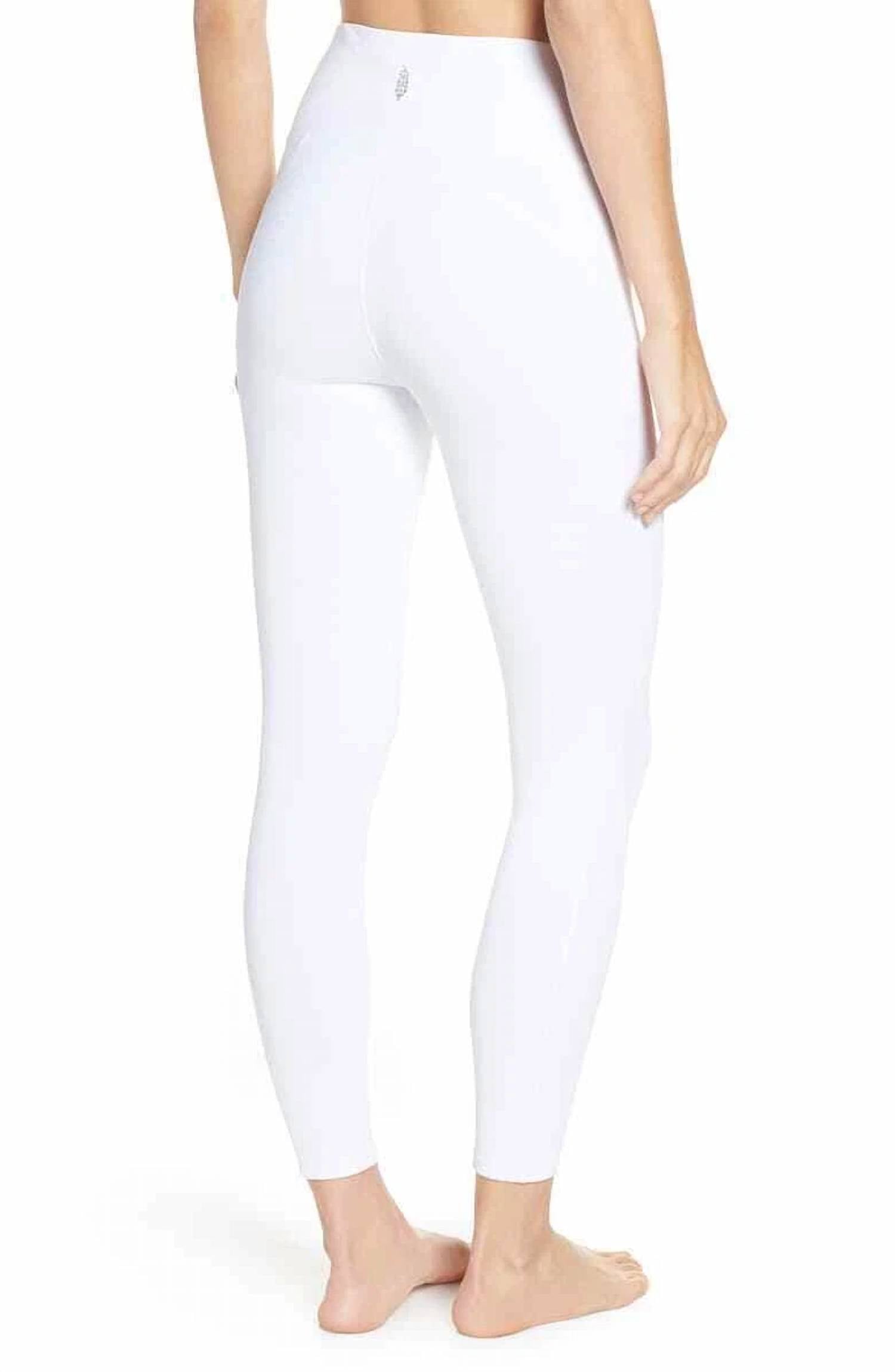 Free People High Rise Formation Legging in white - women's pants - alternate view