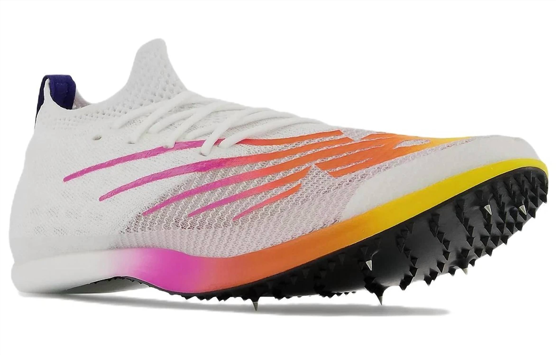 New Balance Men's Fuelcell Md-x Track Spikes in white - men's shoe