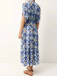 Marie Oliver Venus Caftan Dress in treillage - women's dress - detail view
