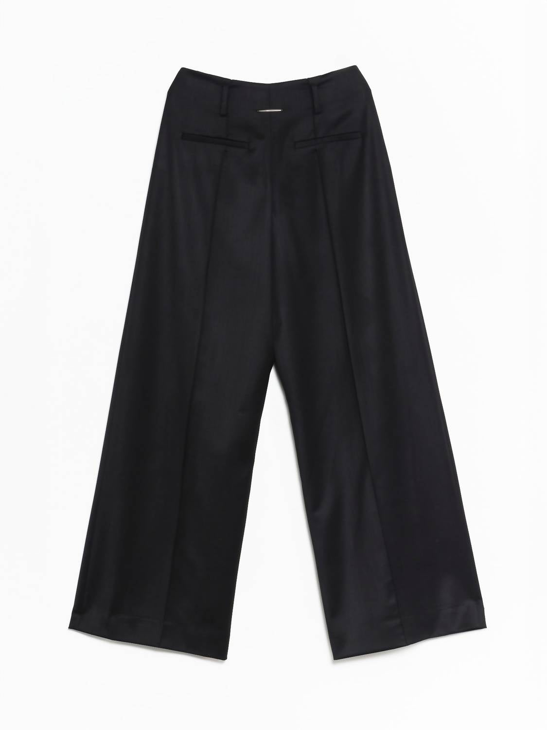 Grace Ling - Women's Tailored Wide Leg Logo Tag Trouser