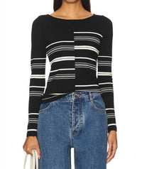 STEVE MADDEN Joanne Sweater in black multi - women's sweater