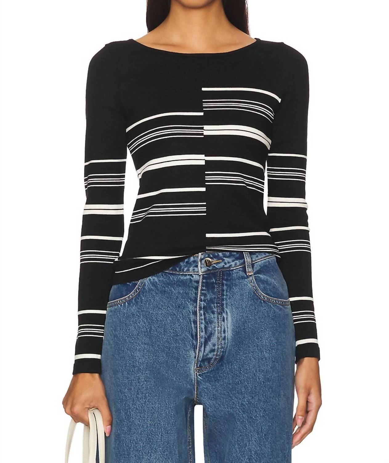 STEVE MADDEN Joanne Sweater in black multi - women's sweater
