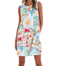 She + Sky - Women's Tropical Getaway Mini Dress