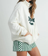 Buttermelon - Sunday Morning Half-zip Pullover Sweatshirt