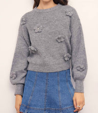 Minkpink - Vera Floral Applique Knit Sweater