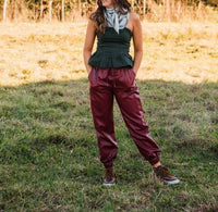 Lovelo - Ruby Faux Leather Jogger Pants