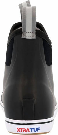 XTRATUF Women's Leather Ankle Deck Boot in black - women's shoe - detail view