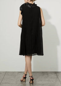 PLEATED A-LINE DRESS