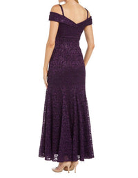 R&M Richards - Off The Shoulder Fishtail Evening Gown