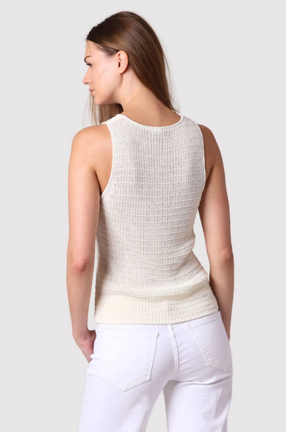 Minnie Rose - Linen Cotton Blend Tank Top