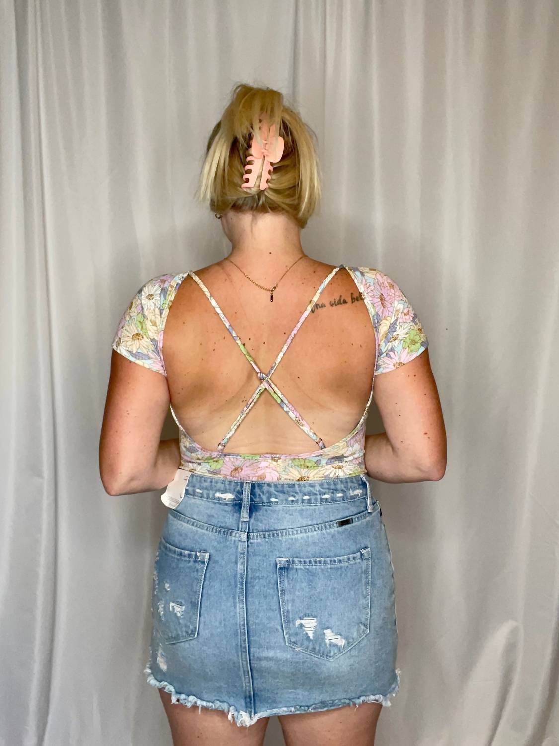 Le Lis - Garden Party Open Back Bodysuit