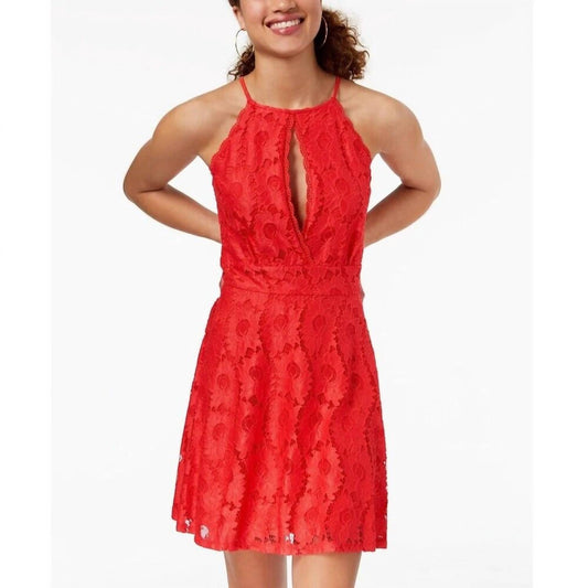 Material Girl - Lace Sleeveless Fit Flare Skater Dress