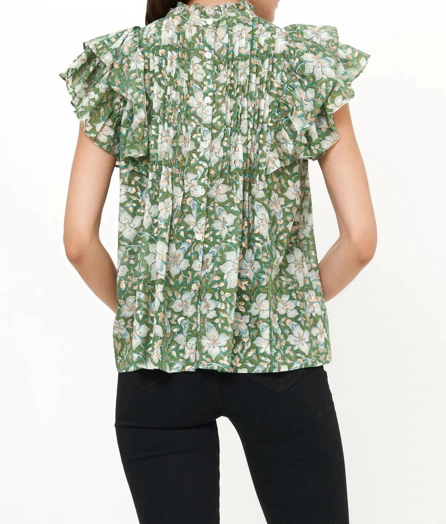 Oliphant - Pintuck Ruffle Top