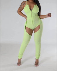 Good Time Usa - Motion - Back & Front Thigh Cut Out Jumpsuit