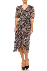 Maison Tara - Short Sleeve Multilayered Ruffle Dress