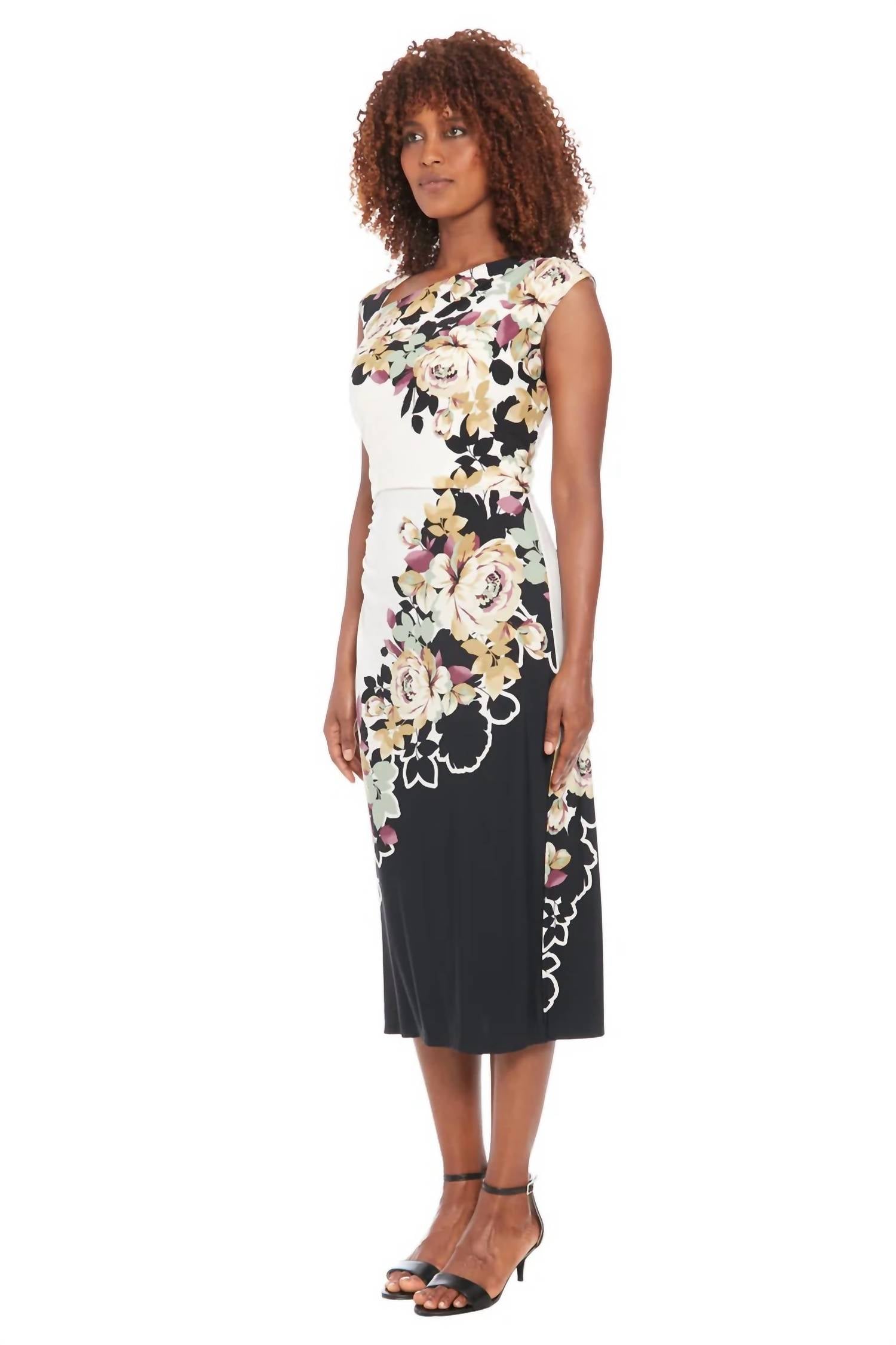 Maggy London - Floral Midi Sheath Dress