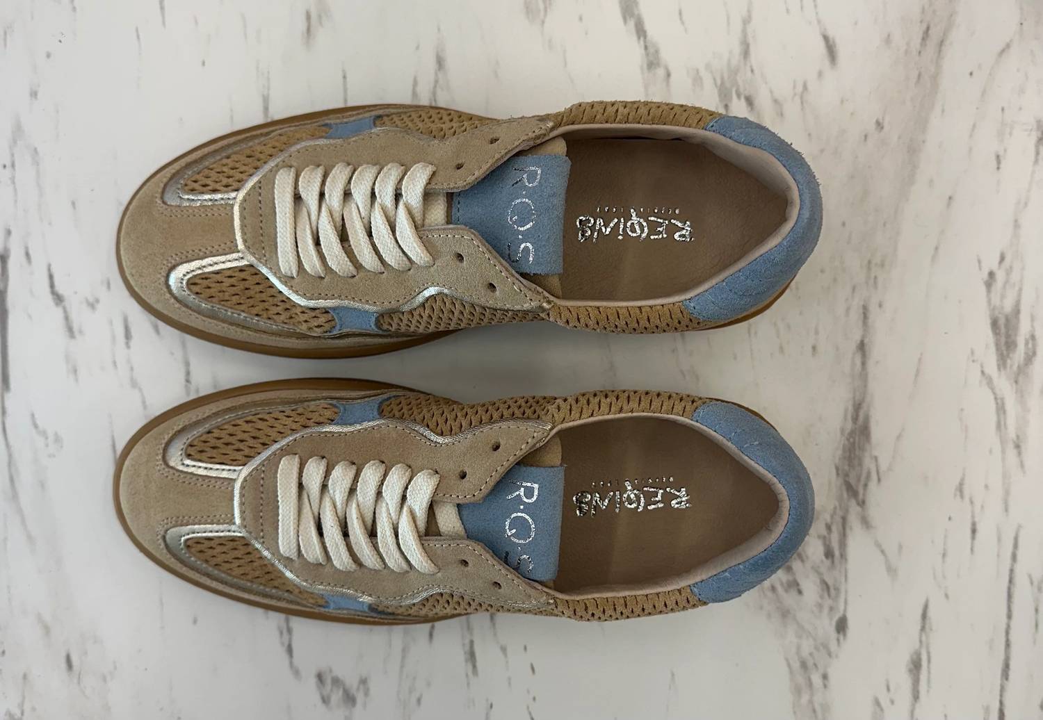 Reqins - Women's Athena Mix Cuir Suede Sneaker