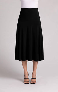 Sympli Women's Skess Even Hem Skirt in black - women's skirt