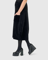 Alembika - Licorice Velvet Skirt