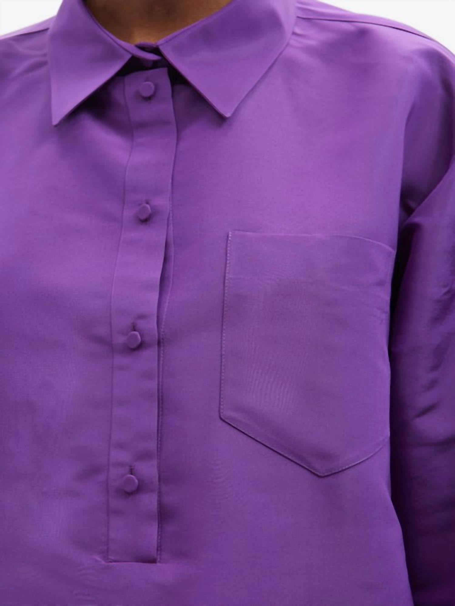 Valentino - Oversized Silk Faille Shirt Dress
