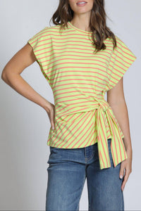 Apny - Cinched Waist Tee Top