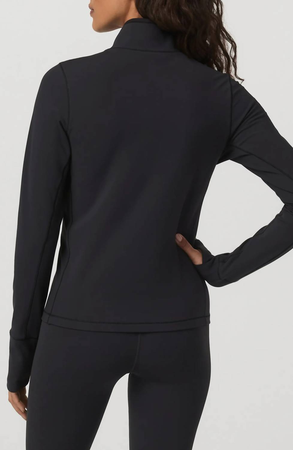Vuori Chilled Out Half Zip Pullover in black - women's top - alternate view