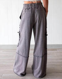 Davi & Dani - Mineral Washed Cargo Knit Pants