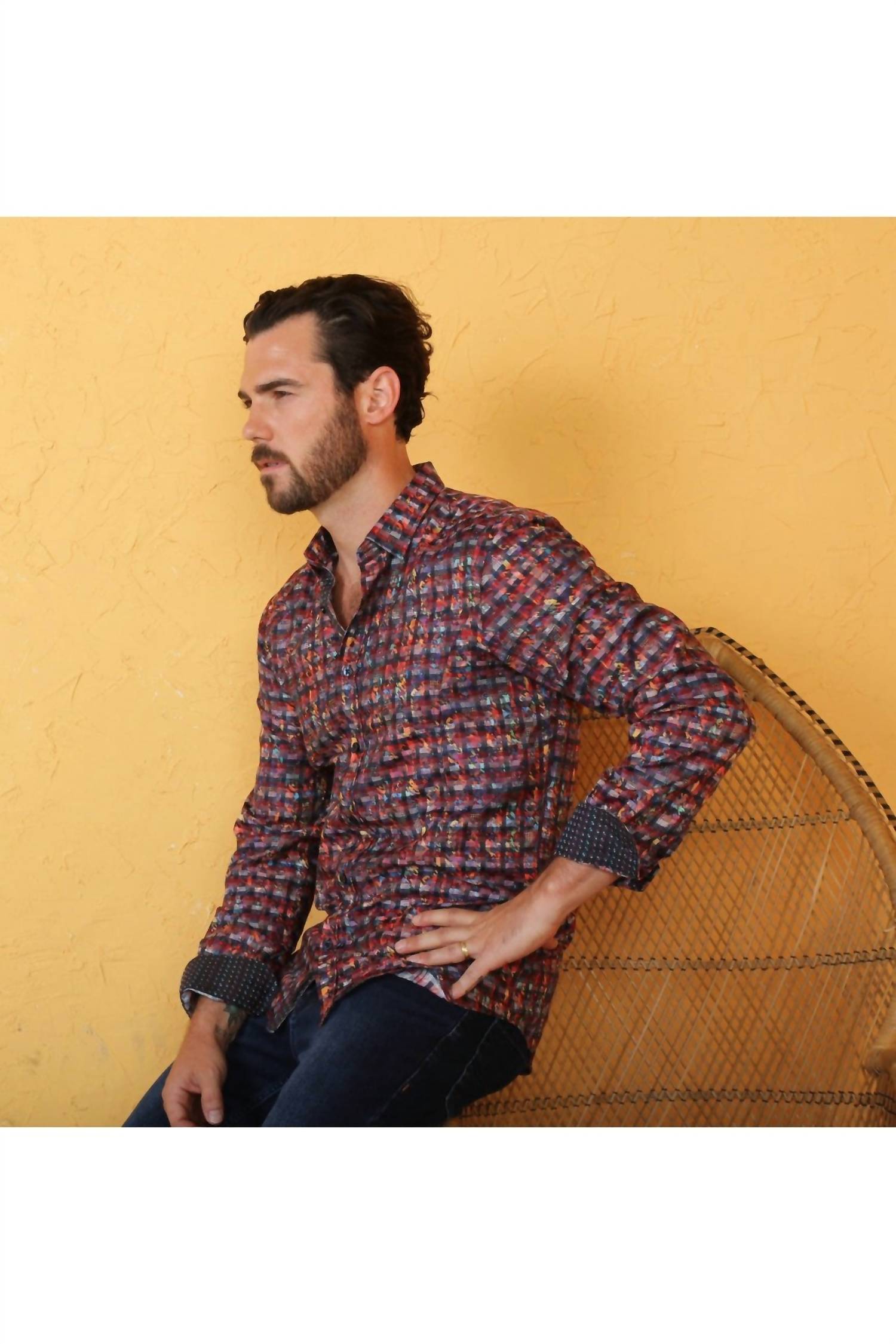 Eight X - Hounds Tooth Button Down Shirt