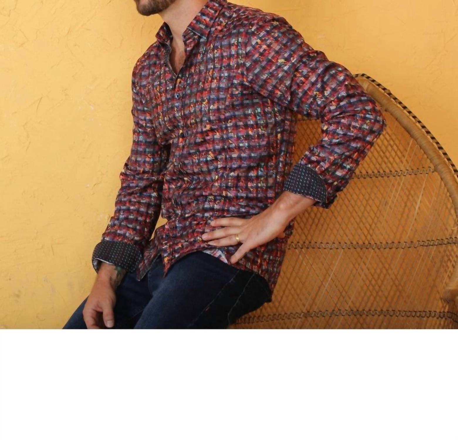 Eight X - Hounds Tooth Button Down Shirt