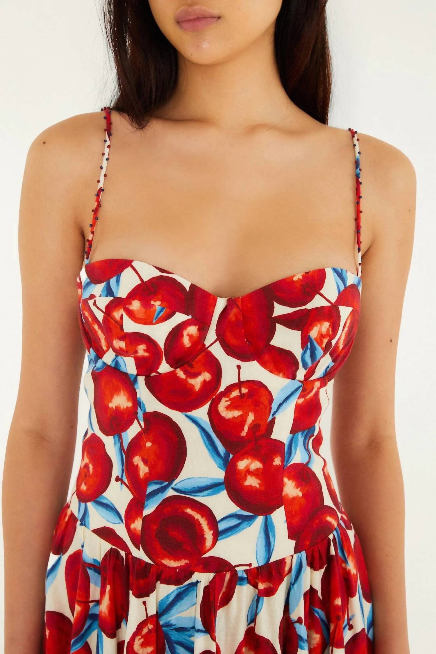 Farm Rio - Cherry Blossom Sleeveless Midi Dress