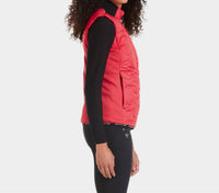 Horse Pilot Quilted Vest in lipstick red - women's jacket - alternate view