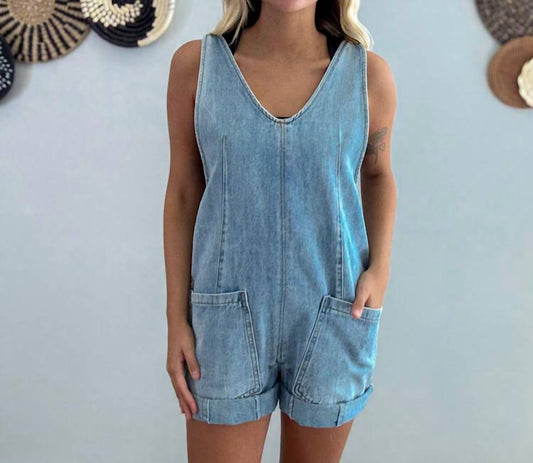 Zenana - Whispering Sky Denim Romper