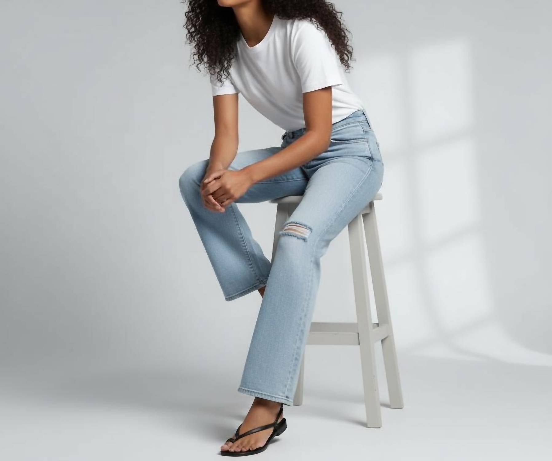 VERVET BY FLYING MONKEY Crystal Vintage Flare Jeans in tender - women's jeans - view 4