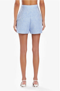 Amanda Uprichard Reeves Remington Brocade Shorts in powder blue - women's shorts - alternate view