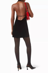 Reformation - Avielle Velvet Halter Mini Dress