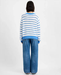 French Connection - Teddy Knit Open Stripe Pullover Sweater