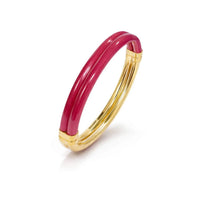 Gold & Honey - Women's Ridge Lucite Hinge Bangle